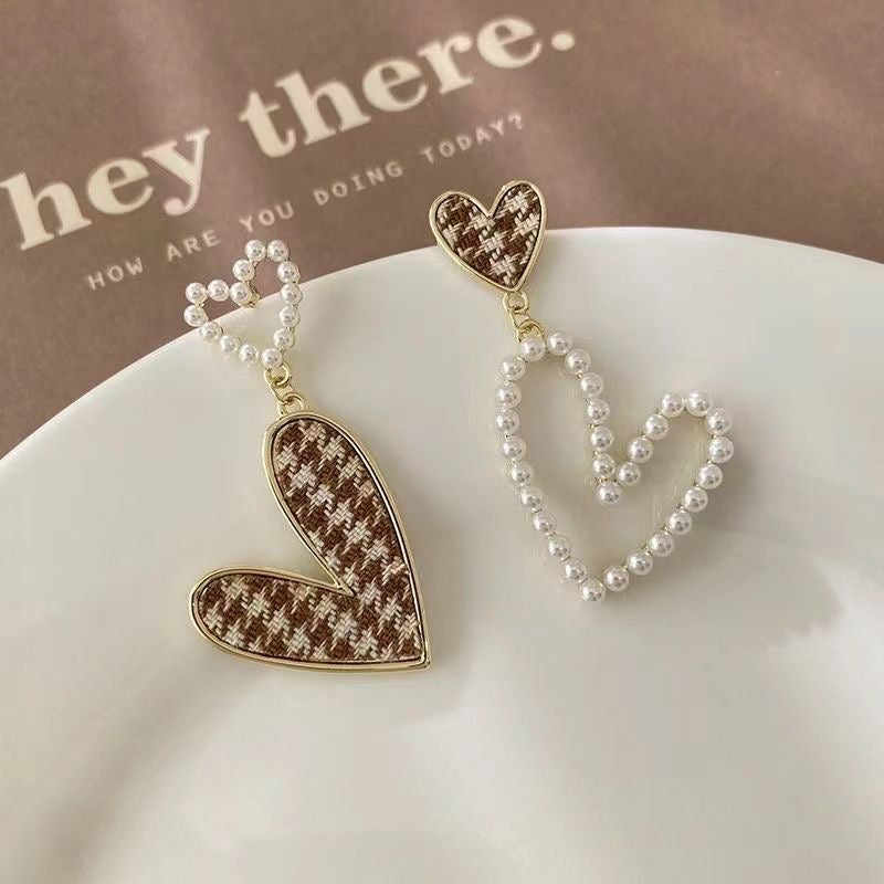 Pearl Heart Earrings