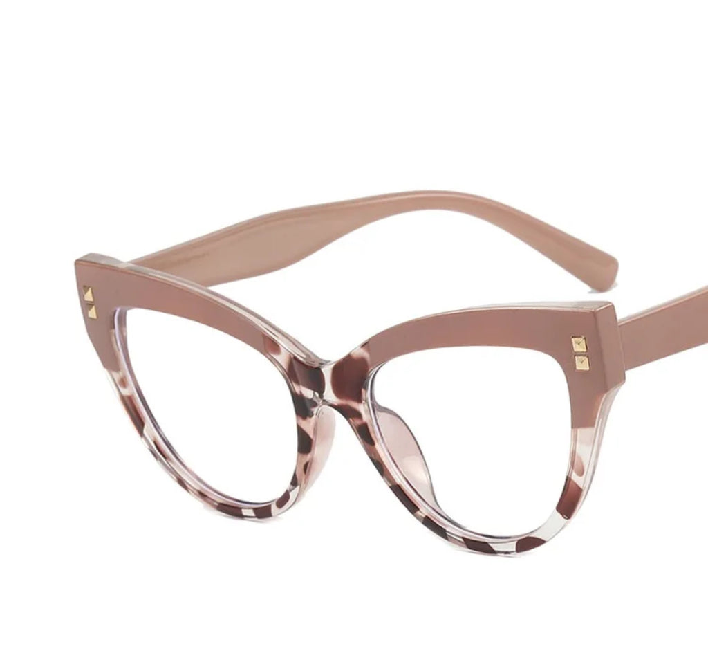 Two Tone Cat Eye Anti Blue Glasses