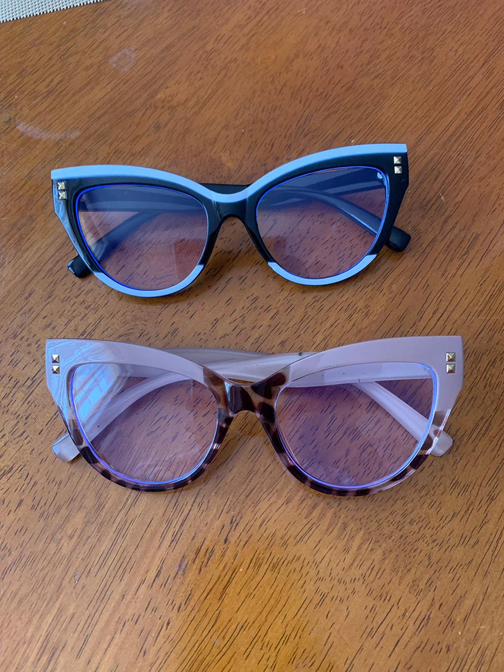 Two Tone Cat Eye Anti Blue Glasses