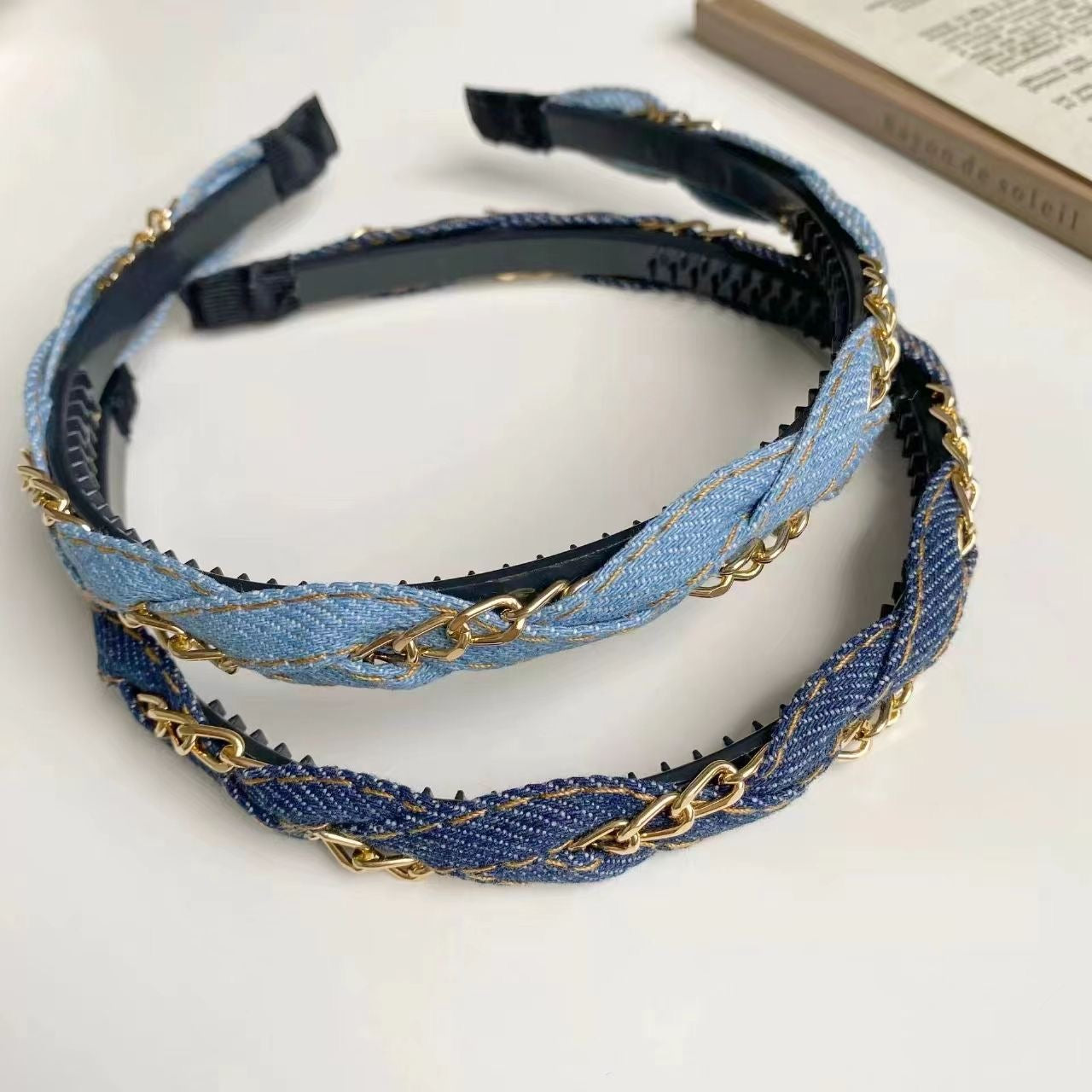 Denim Chain Headband