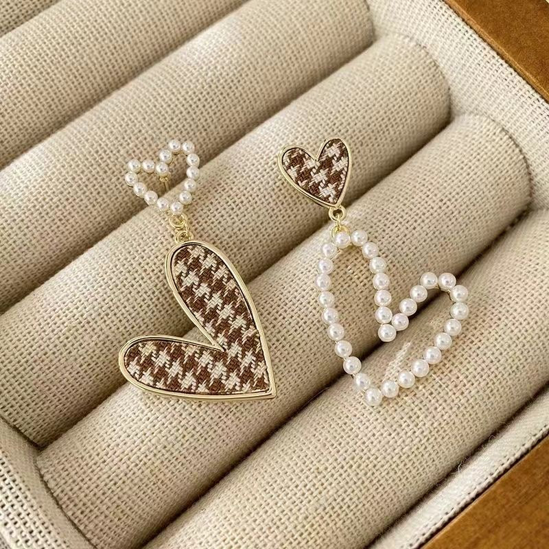 Pearl Heart Earrings
