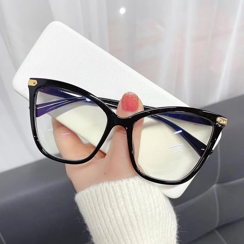 Large Cat Eye Anti Blue Light Glasses