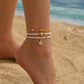 Beaded Star Anklet Set