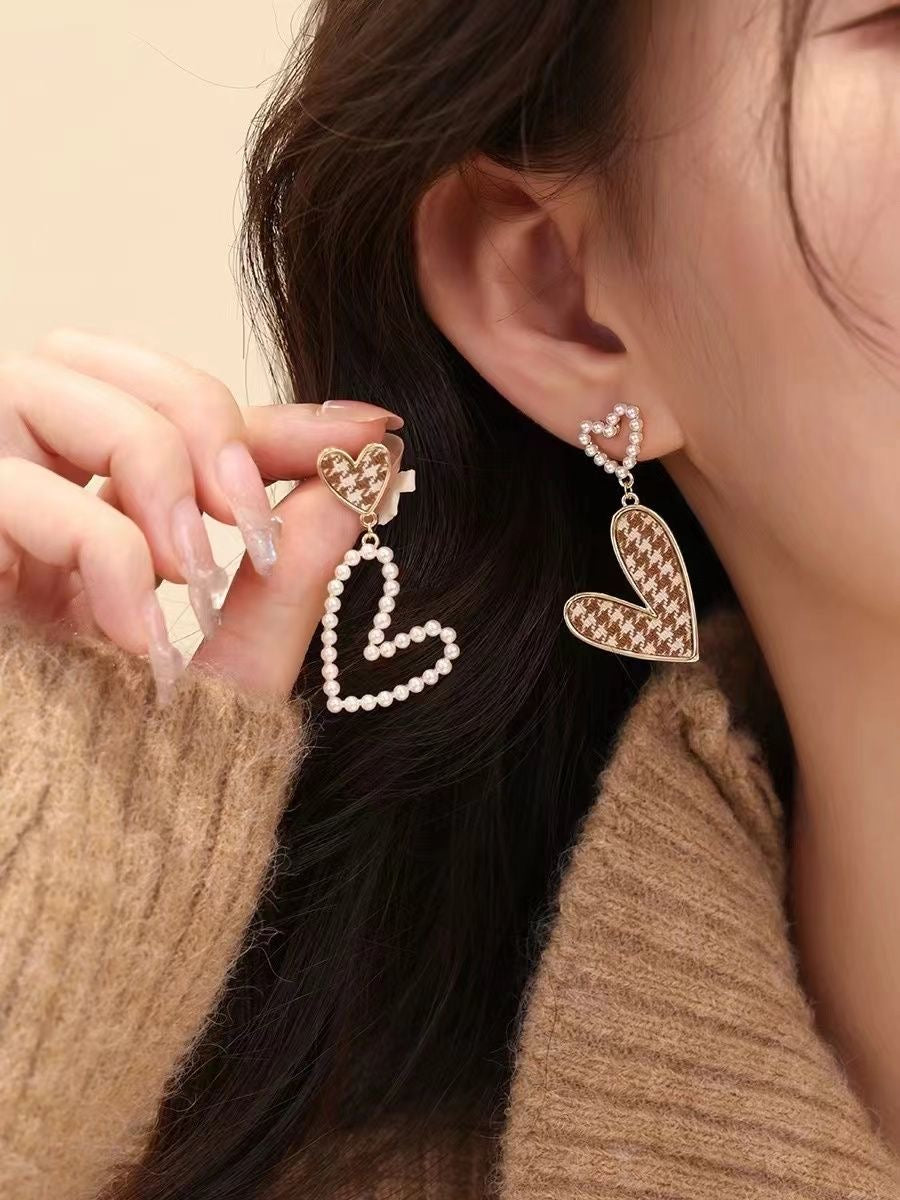 Pearl Heart Earrings