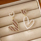 Pearl Heart Earrings