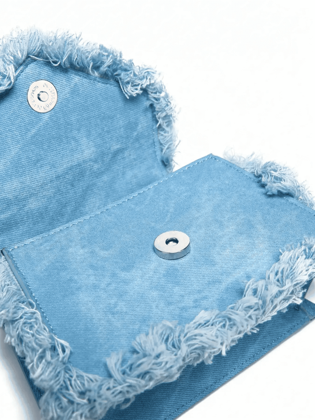 Ruffle Mini Denim Handbag