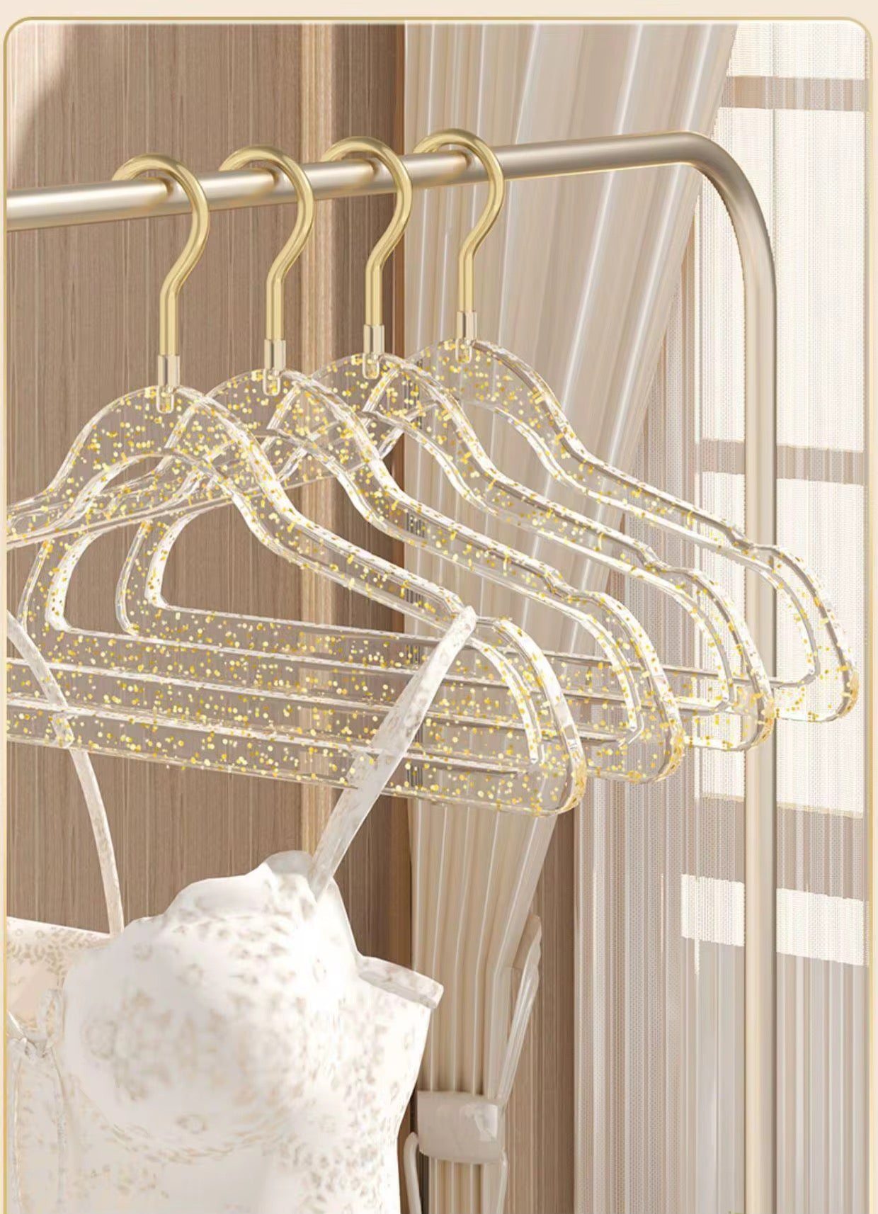 Glitter Effect Hangers - Set of 5