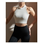 High Neck Back Tie Tops