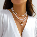 Pearl Triple Necklace Set