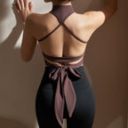 High Neck Back Tie Tops