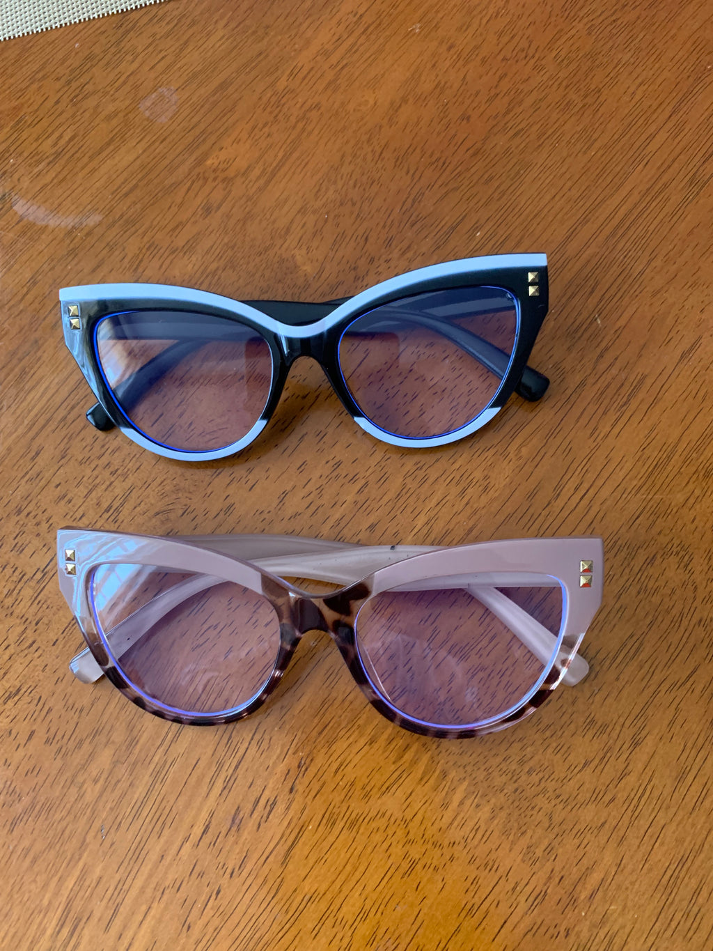 Two Tone Cat Eye Anti Blue Glasses