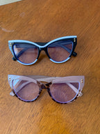Two Tone Cat Eye Anti Blue Glasses